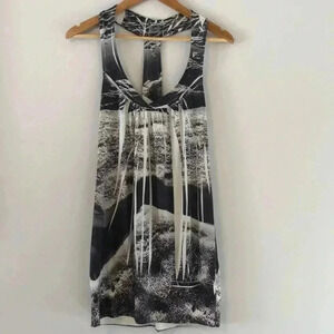 Charlotte Russe Vintage Concert T-Strap Tank in Large